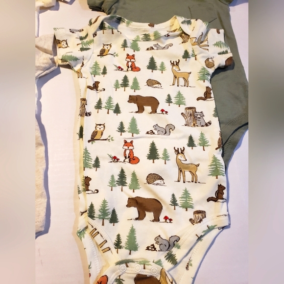 Hudson Baby Bodysuits 4 pack Size 18 Months NWT Forest Animals Theme - Picture 5 of 5
